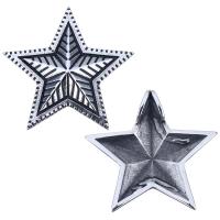 Stainless Steel Pendant, Star, blacken Approx 