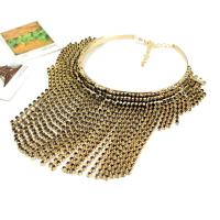 Rhinestone Zinc Alloy Necklace, plated, for woman & with rhinestone lead & cadmium free, 420mm Approx 16.5 Inch 