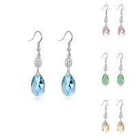 CRYSTALLIZED™ Elements Crystal Drop Earring, Brass, with CRYSTALLIZED™, Teardrop, platinum plated, for woman & faceted nickel, lead & cadmium free 