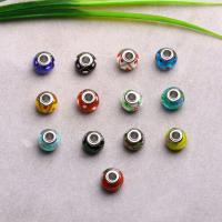 Lampwork Beads, handmade, brass double core without troll & mixed Approx 5mm 