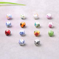 Decal Porcelain Beads, mixed, 10mm Approx 2mm 