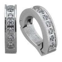 Cierre plegable de acero inoxidable, con diamantes de imitación, color original, 2.5x12x9mm, Vendido por UD