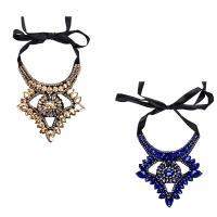 Glas Halskette, mit Satinband, einstellbar & für Frau, keine, 480mm, Länge:ca. 18.5 ZollInch, verkauft von Strang