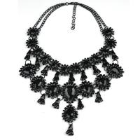 Rhinestone Zinc Alloy Necklace, painted, twist oval chain & for woman & with rhinestone lead & cadmium free, 500mm Approx 19.5 Inch 