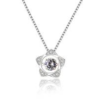 Cubic Zirconia Sterling Silver Pendants, 925 Sterling Silver, Star, platinum plated, hypo allergic & for woman & with cubic zirconia Approx 2-3mm 
