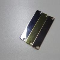 Stainless Steel Connector Bar, Rectangle, plated, 1/1 loop [