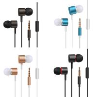 Corded Earphone Earbuds Headphones, TPE, with Aluminum Alloy & Silicone, for cellphone 3.5mm Approx 47 Inch 