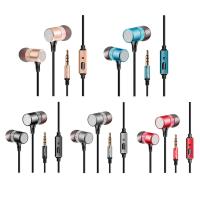 Corded Earphone Earbuds Headphones, Nylon Cord, with Aluminum Alloy & Silicone, for 3.5mm computer interface device & for cellphone 3.5mm Approx 47 Inch 