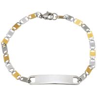Two Tone Stainless Steel Bracelets, plated, for woman  Approx 7 Inch 