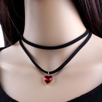 Velveteen Cord Choker Necklace, for woman 300mm Approx 11 Inch 