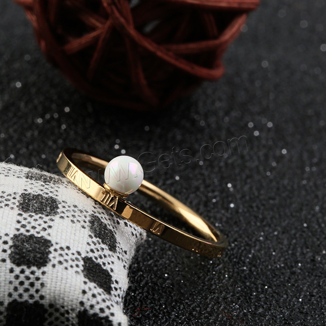 Shell Finger Ring, Stainless Steel, with Shell Pearl, plated, different size for choice & for woman, more colors for choice, Sold By PC