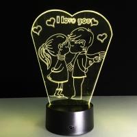 LED Colorful Night Lamp, ABS Plastic, with Acrylic, with USB interface & with LED light & change color automaticly 