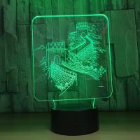 LED Colorful Night Lamp, Acrylic, with ABS Plastic & with USB interface & with LED light & change color automaticly 
