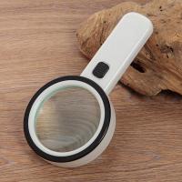 ABS Plastic Magnifier, with Glass, with LED light, white 