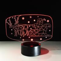 Christmas Night Lamp, Acrylic, with ABS Plastic, with USB interface & with LED light & change color automaticly 