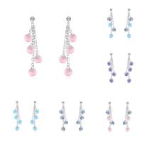 CRYSTALLIZED™ Elements Crystal Drop Earring, Brass, with CRYSTALLIZED™, Flat Round, platinum plated, for woman & faceted nickel, lead & cadmium free 