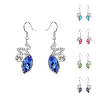 CRYSTALLIZED™ Elements Crystal Drop Earring, Brass, with CRYSTALLIZED™, Horse Eye, platinum plated, for woman & faceted nickel, lead & cadmium free 