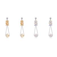 CRYSTALLIZED™ Elements Crystal Drop Earring, Brass, with CRYSTALLIZED™, platinum plated, for woman & faceted, nickel, lead & cadmium free 