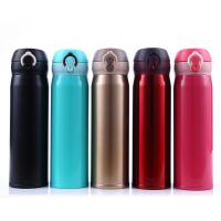 Water Bottles & Cups, 304 Stainless Steel, with Silicone & Plastic, Column, with painted 