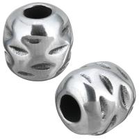 Stainless Steel Large Hole Beads, blacken Approx 3.5mm 