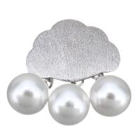 Cultured Pearl Sterling Silver Pendants, 925 Sterling Silver, with Freshwater Pearl, brushed, 23mm Approx 