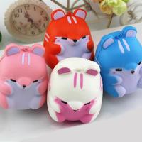Missley Relieve Stress Squishy Toys, PU Leather, hamster, hanging, mixed colors 