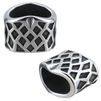 Stainless Steel Large Hole Beads, blacken Approx 