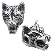 Stainless Steel Beads, Wolf, blacken Approx 2mm 