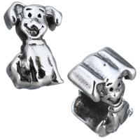 Stainless Steel European Beads, Dog, without troll & blacken Approx 5mm 