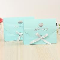 Jewelry Gift Box, Paper, with Satin Ribbon, with letter pattern & with flower pattern & with ribbon bowknot decoration 