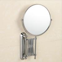 Stainless Steel Cosmetic Mirror, with Glass, retractable & double-sided, original color 
