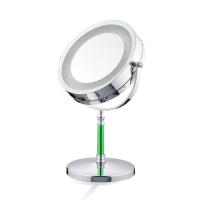 Iron Cosmetic Mirror, with Glass, with LED light & rotatable & double-sided 175mm 