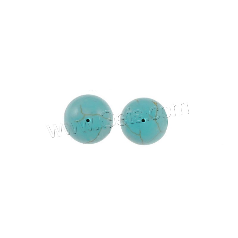 Howlite Beads, Round, different size for choice & half-drilled, Hole:Approx 1mm, Sold By PC