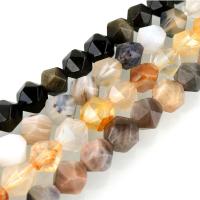 Gemischte Edelstein Perlen, verschiedenen Materialien für die Wahl & facettierte, 10mm, Bohrung:ca. 0.6mm, Länge:ca. 15 ZollInch, ca. 38PCs/Strang, verkauft von Strang