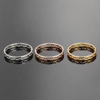 Titanium Steel Finger Ring, plated, polished & for woman & hollow 3.2mm 