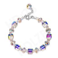 Czech Crytal Bracelet, stainless steel lobster clasp, with 1.2Inch extender chain, anti-fatigue & for woman & faceted, 8mm Approx 7 Inch 