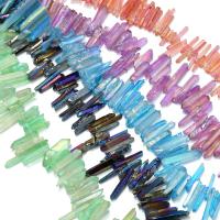 Perles nature de couleur Mix, Cristal naturel, Placage, plus de couleurs à choisir, 2-7x16-30x2-7mm Environ 0.7mm Environ 8 pouce, Environ Vendu par brin