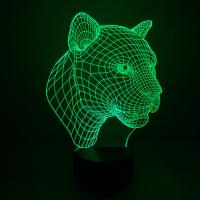 LED Colorful Night Lamp, ABS Plastic, with Acrylic, Animal, with USB interface & change color automaticly  