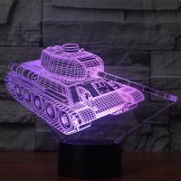 LED Colorful Night Lamp, ABS Plastic, with Acrylic, Tank, with USB interface & change color automaticly 