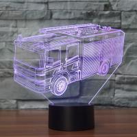 LED Colorful Night Lamp, ABS Plastic, Lorry, with USB interface & change color automaticly  