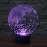 LED Colorful Night Lamp, ABS Plastic, with Acrylic, Globe, with USB interface & change color automaticly 