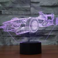 LED Colorful Night Lamp, ABS Plastic, Racing Car, with USB interface & change color automaticly  