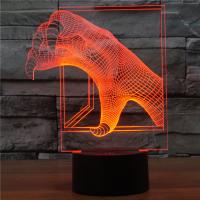 LED Colorful Night Lamp, ABS Plastic, with Acrylic, Claw, with USB interface & change color automaticly 