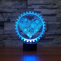 LED Colorful Night Lamp, ABS Plastic, with Acrylic, Gear Wheel, with USB interface & change color automaticly 