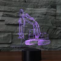 LED Colorful Night Lamp, ABS Plastic, with Acrylic, Forklift, with USB interface & change color automaticly 
