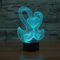 LED Colorful Night Lamp, ABS Plastic, with Acrylic, Swan, with USB interface & change color automaticly 