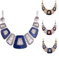 Zinc Alloy Necklace, with iron chain, plated, twist oval chain & for woman & enamel lead & cadmium free, 45mm Approx 21 Inch 