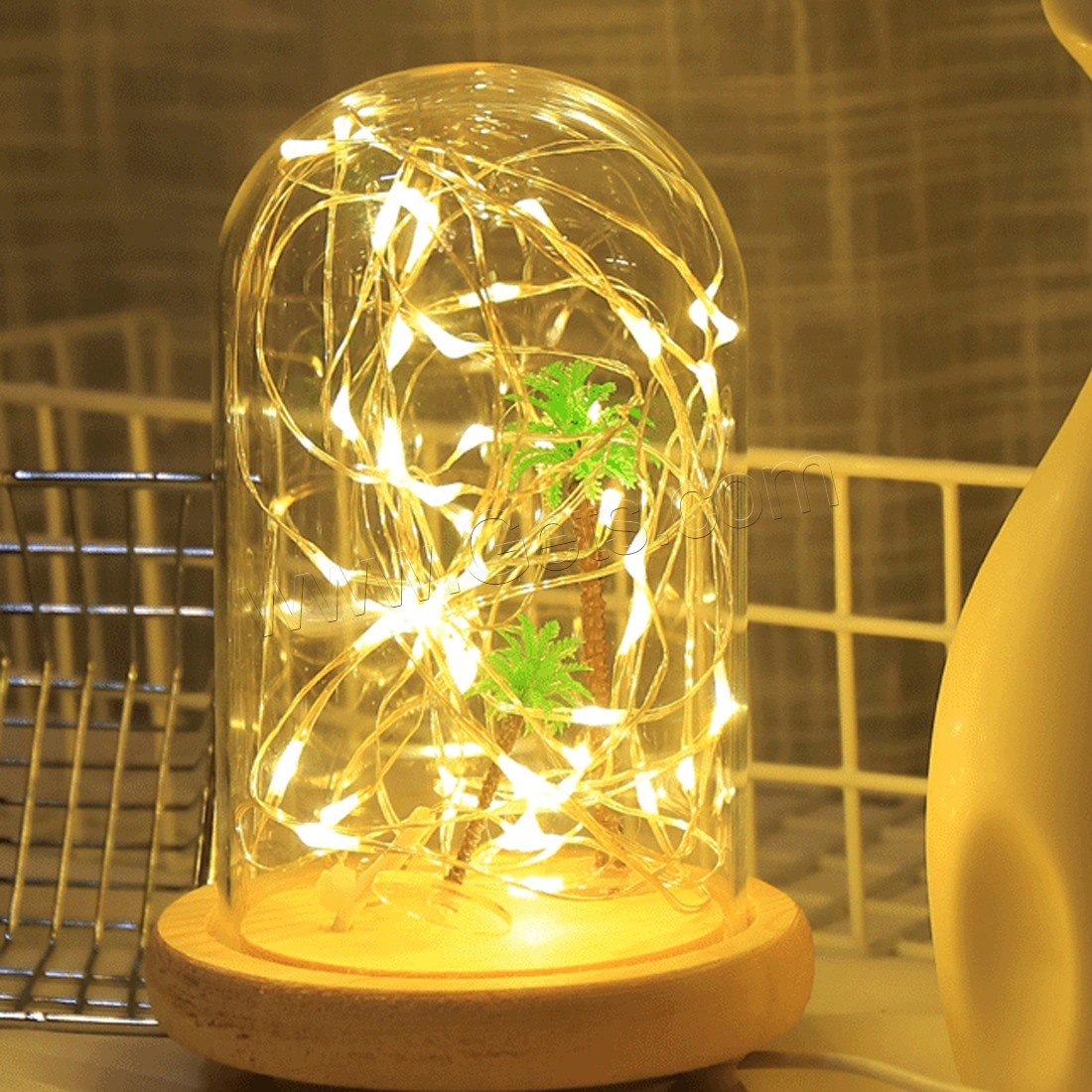 Glass Night Light, button switch & with LED light & different size for choice, Sold By PC