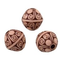 Imitation Wood Acrylic Beads, Round Approx 0.5mm, Approx 
