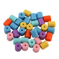 Solid Color Acrylic Beads, Column, mixed colors Approx 0.5mm, Approx 
